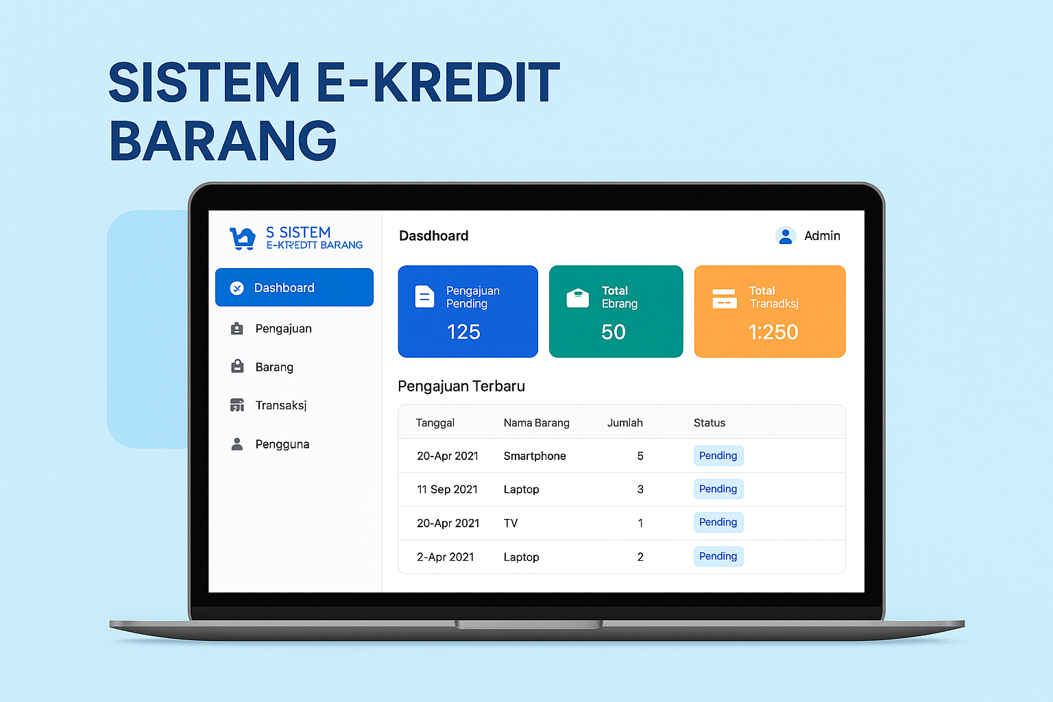 Sistem E-Kredit Barang oleh ASR Digital